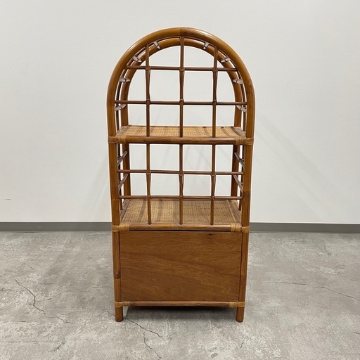 ラタンシェルフ アーチ型 シェルフ ラタン 籐家具 ヴィンテージ レトロ