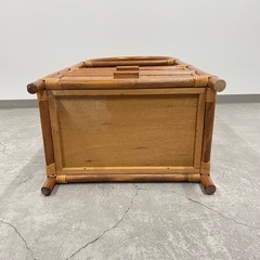 ラタンシェルフ アーチ型 シェルフ ラタン 籐家具 ヴィンテージ レトロの画像