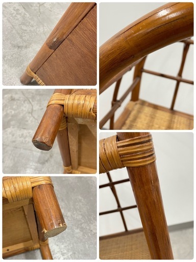 ラタンシェルフ アーチ型 シェルフ ラタン 籐家具 ヴィンテージ レトロ