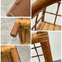 ラタンシェルフ アーチ型 シェルフ ラタン 籐家具 ヴィンテージ レトロの画像