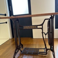 決まりました！ジャノメ アンティーク ミシン脚 鉄脚 JANOME レトロ ヴィンテージ ミシン台 の画像