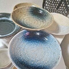 未使用　美濃焼　瑞陶　五色５彩　いろどり籠付きだんらん揃　中鉢5客　湯呑み５客の画像