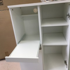 美原店 ニトリ フォルムN レンジボード レンジ台 炊飯器台　ホワイトの画像