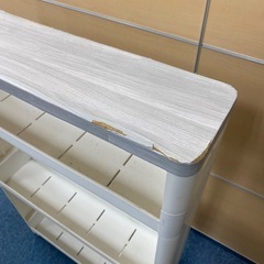 【受付終了】収納ラック 隙間収納 天板はリメイクシートで補修していますの画像