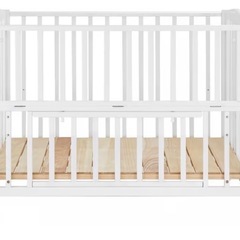 ベビーベッド　ホワイト　カトージの画像