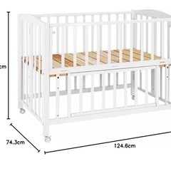 ベビーベッド　ホワイト　カトージの画像