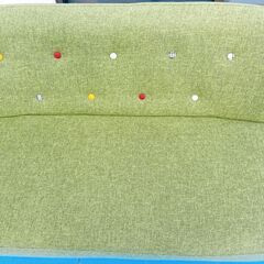 M675　不二貿易 ソファ 2人掛け ローソファ 幅123cm  美品の画像