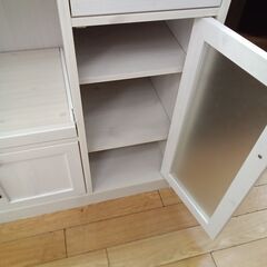 ★リユースのサカイつくば店★TK7706  レンジ台 ホワイト H82×D40×W88 クリーニング済みの画像