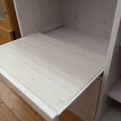 ★リユースのサカイつくば店★TK7706  レンジ台 ホワイト H82×D40×W88 クリーニング済みの画像