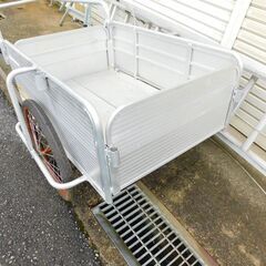 【JM931】アルミリヤカー 折りたたみ式 ノーパンクタイヤ 台車 キャリーカー リアカー リヤカー 農業用 園芸 ガーデニング 収穫 運搬の画像