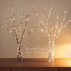 クリスマスリース、白樺LEDライトセットの画像