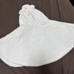 ミキハウス クマ耳 ポンチョ ふわもこ 美品の画像