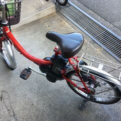 地域限定送料無料　ヤマハ　パス　シオン　12,3AH　軽量車　赤　アシスタ　ビビ　神戸市　電動自転車　の画像