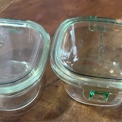 iwaki(イワキ) 耐熱ガラス 保存容器セット used＊パック&レンジの画像