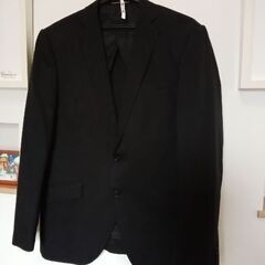 黒ストライプビジネススーツAB 7の画像