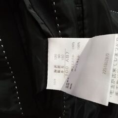 黒ストライプビジネススーツAB 7の画像