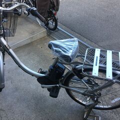 地域限定送料無料　パナソニック　パートナー　16AH　業務用　24インチ　シルバー　パスギア　アシスタビジネス　神戸市　電動自転車の画像