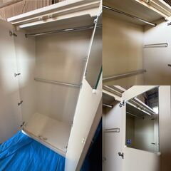 【お引取 限定】ワードローブ　880×545×1795　洋服タンス　＊056-Hの画像