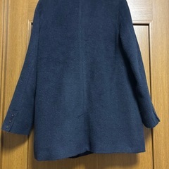 ネイビー コート Mサイズ ボタン付きの画像
