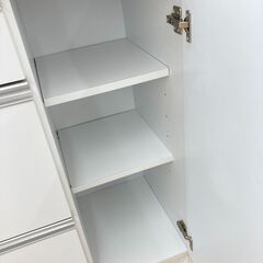 A-860【リユースのサカイ野々市店】ジモティ来店特価‼ レンジ台 木製 ホワイト クリーニング済みの画像