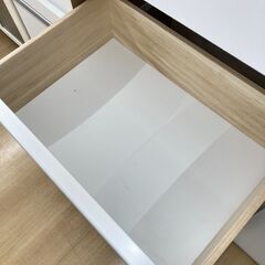 A-860【リユースのサカイ野々市店】ジモティ来店特価‼ レンジ台 木製 ホワイト クリーニング済みの画像