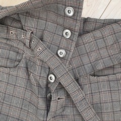 チェック柄 ベルト付き スリムフィットパンツの画像