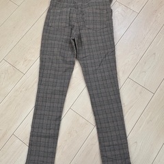チェック柄 ベルト付き スリムフィットパンツの画像