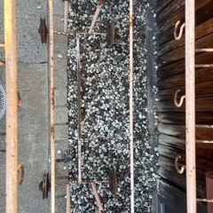 アイアンフックスタンド 鉄製 車輪付き ハンガー ラックパイプ インテリア　昭和レトロの画像