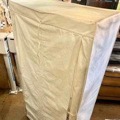 ワイヤーラック ワードローブ カバー付き キャスター 付き 衣類 収納 ラック 壁面収納 コートラック ハンガーラックの画像