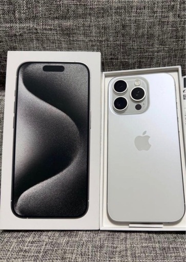 【今月末まで】【美品・残債なし】【代引き可】iPhone 15 Pro ホワイトチタニウム [128]GB / B85% / 郵送可　値引き今日中