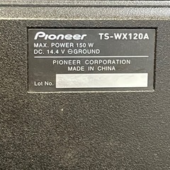カロッツェリア TS-WX120A サブウーハー POWERED SUBWOOFER パイオニア carrozzeria の画像