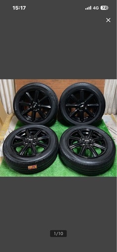 中古美品　WXJ ホイール　14×4.5J +45 PCD100 ハブ径 約67mm 4穴 155/65R14 年2020 ラジアルタイヤ　4本セット