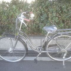 整備済み中古自転車　27インチ　税別￥12.800-　LEDオートライト　外装６段　ガンメタ1215の画像