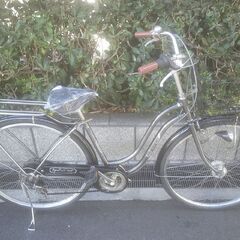 整備済み中古自転車　27インチ　税別￥12.800-　LEDオートライト　外装６段　ガンメタ1215の画像