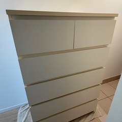 IKEA MALM 洋服チェスト ホワイト80×123cmの画像