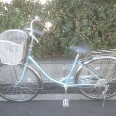 整備済み中古自転車　26インチ　税別￥8.980-　ブリヂストン　水色1215　L型軽快車の画像