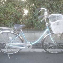 整備済み中古自転車　26インチ　税別￥8.980-　ブリヂストン　水色1215　L型軽快車の画像