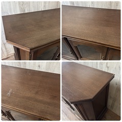 KOSUGA ガラスキャビネット カップボード リビングボード 食器棚 アンティーク コスガの画像