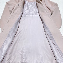 マジェスティックレゴン　フェイクファー付きコート　Mの画像