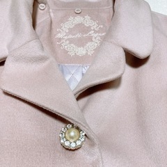 マジェスティックレゴン　フェイクファー付きコート　Mの画像