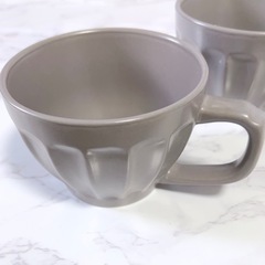 
セリア　マグカップ　グレー2個の画像