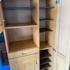 商談中【お引取 限定】木製シューズクローゼット　750×390×1795　下駄箱　＊057-Hの画像