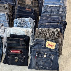 ジーンズ大量まとめ売り 古着 デニム リメイク用・物販向け の画像