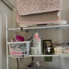 (譲渡決定)横幅伸縮可能なランドリーラック  2段の画像