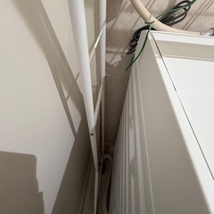 (譲渡決定)横幅伸縮可能なランドリーラック  2段の画像