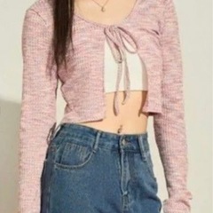 SHEIN シーイン DAZY オープンフロントカーディガン XS グレーの画像