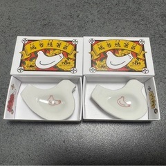 【新品未使用】豊島屋 鳩谷焼（きゅうたにやき）箸置き2個セット 鎌倉限定 雑貨　③④の画像