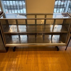 インダストリアル ガラスショーケース 業務用 ディスプレイ 収納