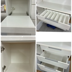 ジモティー限定価格！S148 ⭐ NITORI ニトリ キッチンボード ダリア120 3枚扉 幅119.5cm USED 綺麗 の画像