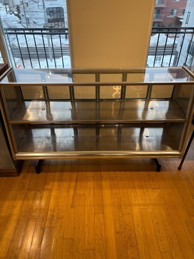 インダストリアル ガラスショーケース 業務用 ディスプレイ 収納